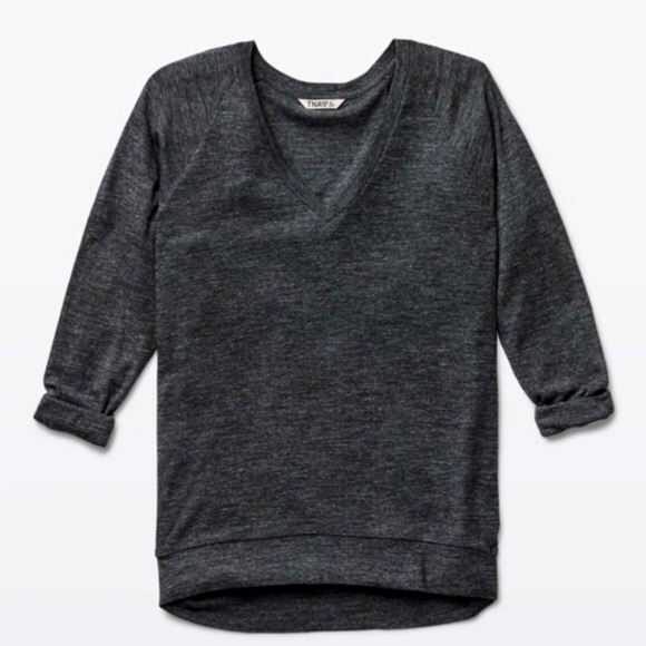 ARITZIA/TNA, POMONA SWEATER, Dark Heather Grey, Medium. - Picture 1 of 7